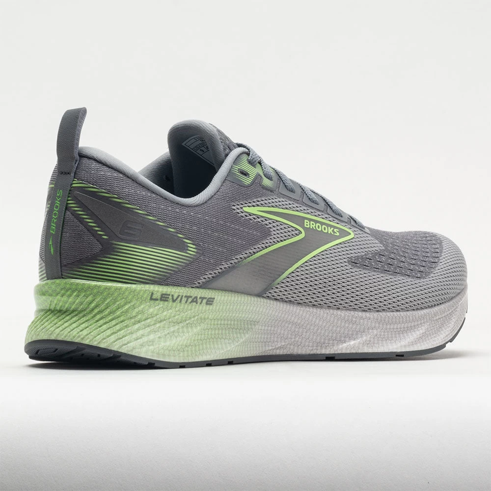 Brooks Levitate 6 Men's Primer Grey/Neon Green - Image 6