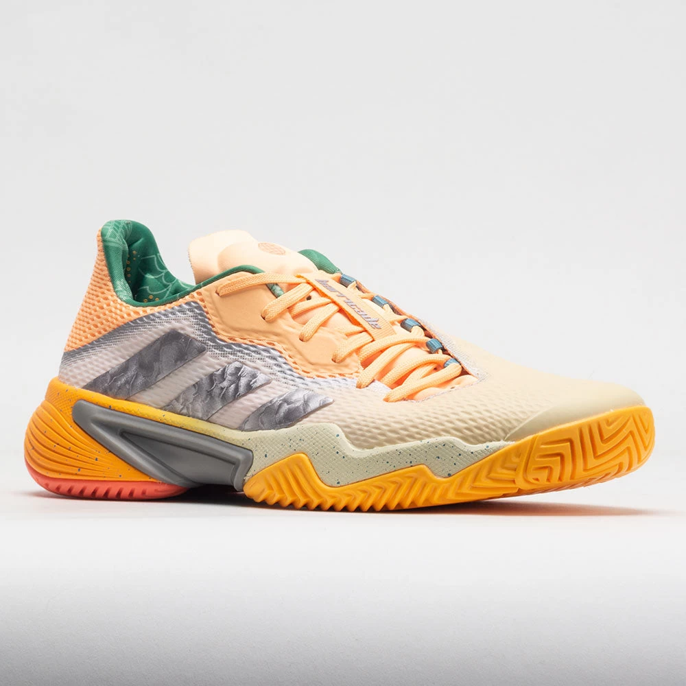 Adidas Barricade Men's White TInt/Taupe Metallic/Acid Orange - Image 5